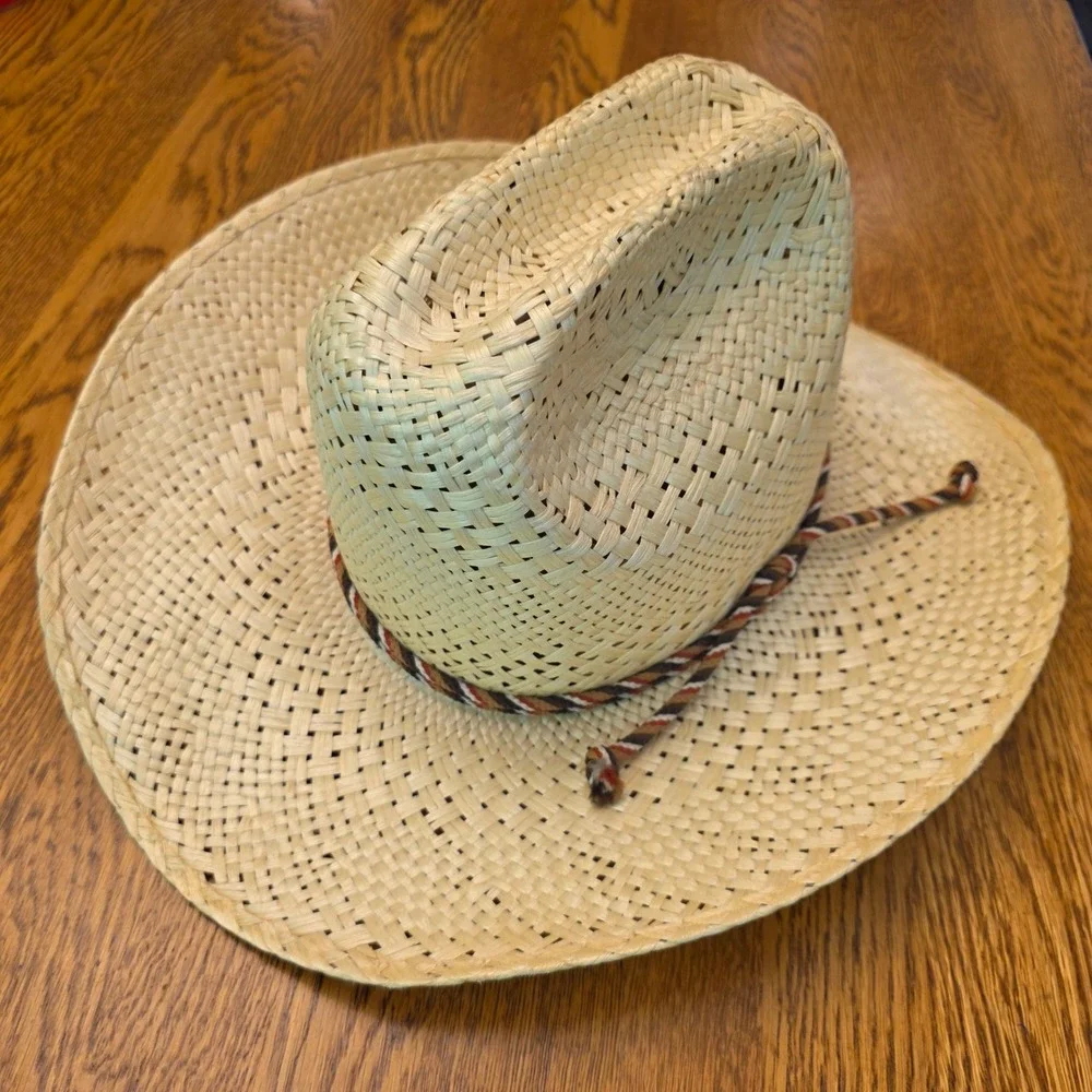 Resistol Hawkeye Straw Cowboy Hat Natural Poly Hemp Made in Texas USA S7061 - Picture 1 of 14